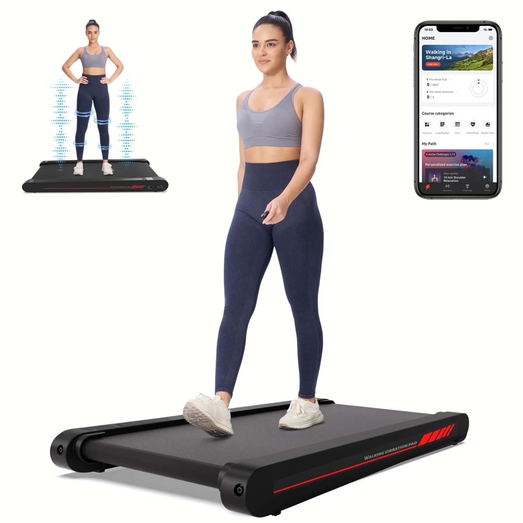 Sperax Walking Vibration Pad with APP, Low Noise Portable Treadmill Pad for Home Office, |5HP with Remote Control  
Sperax Walking Vibration Pad with APP, 3 in 1 Under Desk Treadmill for Home Office, Portable with Remote Control  
Sperax Walking Vibration 