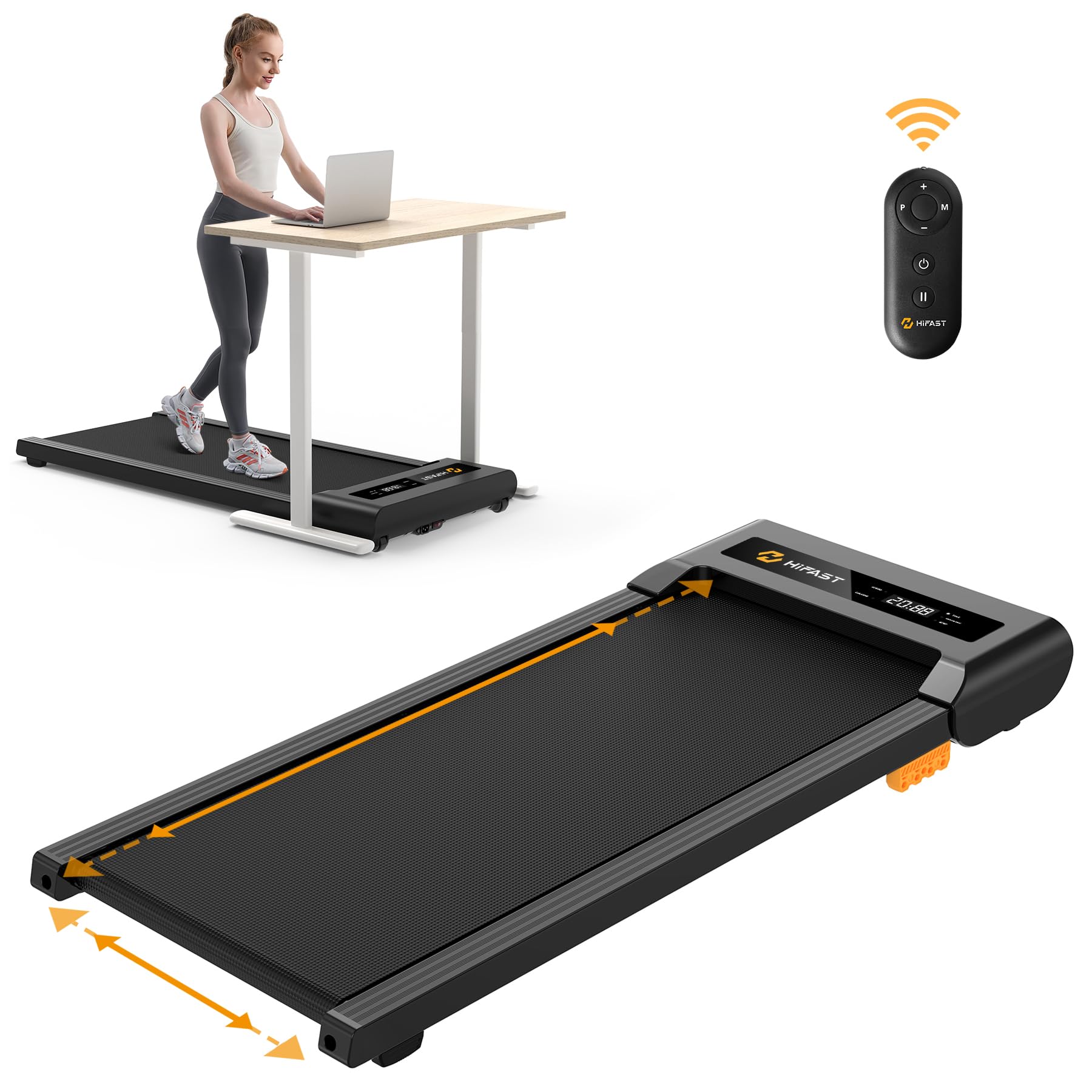 Home Office Walking Pad, |5HP Portable Treadmill with Remote Control & LED Display, 300 Lbs Capacity for Walking Jogging and Running  
Portable Walking Pad, |5HP Under Desk Treadmill with Remote Control & LED Display, Ideal for Home Office Fitness  
Under 
